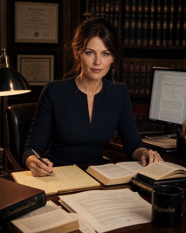 Dr. Vale at her desk